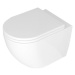 DEANTE Podomítkový rám, pro závěsné WC mísy + SLIM tlačítko bílé + WC REA Carlo Mini Basic Rimle