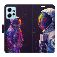 iSaprio Flip pouzdro Neon Astronaut 02 pro Xiaomi Redmi Note 12 5G