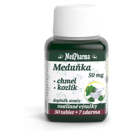 MedPharma Meduňka 50 mg + Chmel + Kozlík 37 tablet