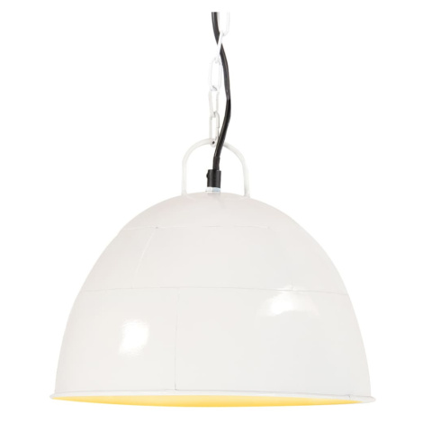 vidaXL Industriální vintage závěsné svítidlo 25 W bílé kulaté 31cm E27