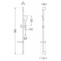 MEXEN/S Zero SET umyvadlová + sprchová baterie s příslušenstvím DS62, chrom 71114DS62-00