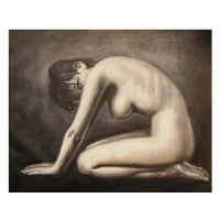 Obraz- Klečící nahá žena