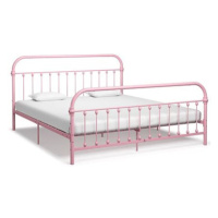 Rám postele růžový kov 180x200 cm