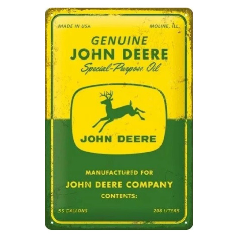 Plechová cedule John Deere Special Purpose Oil, (20 x 30 cm) POSTERSHOP
