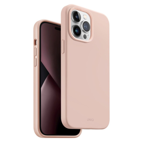 UNIQ Lino MagClick silikonový kryt iPhone 14 Pro růžový