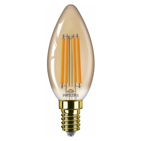 Philips LED filament žárovka E14 B35 6W (40W) 1800K nestmívatelná, jantarová