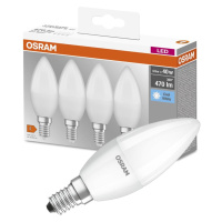 4PAK LED žárovka LED E14 B35 5,5W = 40W 470lm 4000K Neutrální OSRAM Base