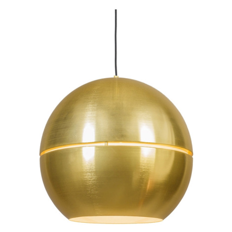 Art deco závěsná lampa zlatá 50 cm - plátek QAZQA