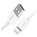Baseus Kabel USB na Lightning 2,4A 1,5 m (bílý)