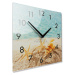 Dekorační skleněné hodiny 30 cm s motivem pláže