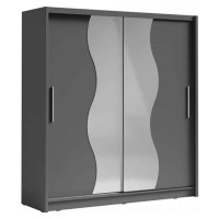 Tempo Kondela Skříň s posuvnými dveřmi BIRGAMO TYP 1 - tmavě šedý grafit + kupón KONDELA10 na ok