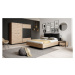 Dřevěná postel Dario 160x200, dub artisan, antracit