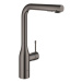 Dřezová baterie GROHE Essence New s vytahovací sprškou Hard Graphite 30270A00