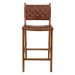 Norddan Designová barová židle Jamison hnědá kůže