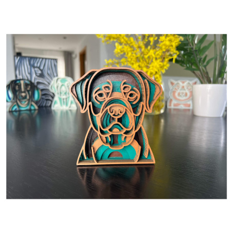 Vsepropejska Mandala Rotvajler dekorace na stůl Barva: Hnědá, Rozměr (cm): 12,5 x 11,5, Druh: Ka