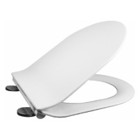 Mereo, Samozavírací WC sedátko slim, duroplast, bílé, s odnímatelnými panty CLICK CSS116 CSS116