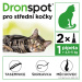 Dronspot 60 mg/15 mg pro střední kočky spot-on 2x0,7 ml