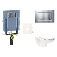 Cenově zvýhodněný závěsný WC set Geberit do lehkých stěn / předstěnová montáž+ WC Vitra Normus S