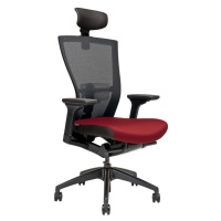 Ergonomická kancelářská židle OfficePro Merens Barva: červená, Opěrka hlavy: s opěrkou**