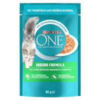 Purina One kapsičky, 24 x 85 g / 26 x 85 g - 20 + 4 / 20 + 6 zdarma! - Indoor formula s tuňákem 