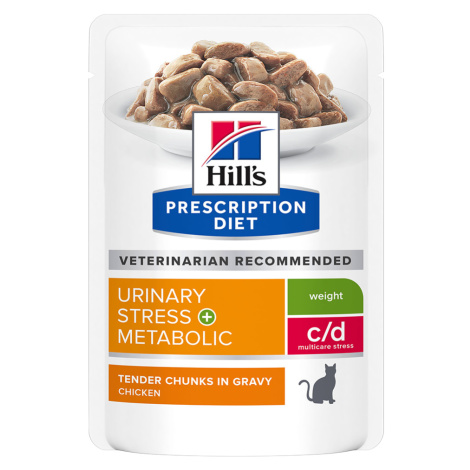 Hill's Prescription Diet c/d Multicare Urinary Stress + Metabolic s kuřecím - 12 x 85 g Hills