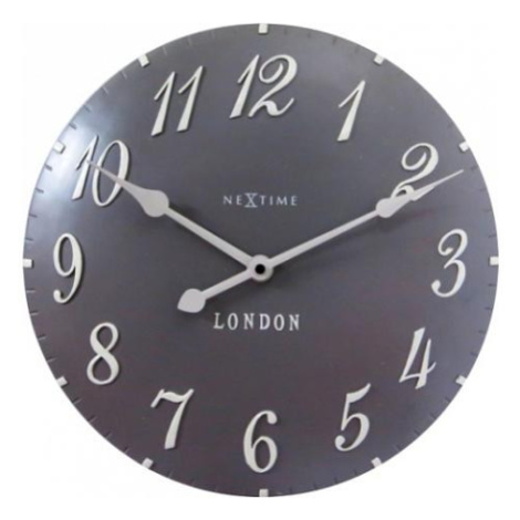 Designové nástěnné hodiny 3084gs Nextime v aglickém retro stylu 35cm FOR LIVING
