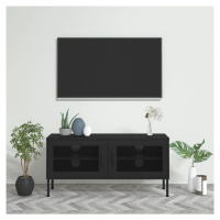 vidaXL TV skříňka černá 105 x 35 x 50 cm ocel