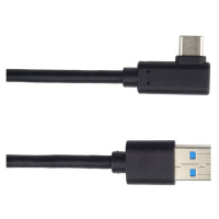 PremiumCord Kabel USB-C, zahnutý konektor 90° - USB 3.0 A/M, 3m - ku31cz3bk