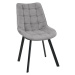 Ak furniture Prošívaná čalouněná velurová židle Algate šedá