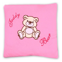 Baby Nellys Polštářek 40x40 Teddy Bear - sv. růžový