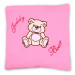 Baby Nellys Polštářek 40x40 Teddy Bear - sv. růžový