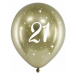 Balónky latexové chromové 21. narozeniny zlaté 30 cm 6 ks