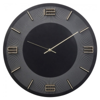 KARE Design Nástěnné hodiny Leonardo - černozlaté