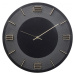 KARE Design Nástěnné hodiny Leonardo - černozlaté