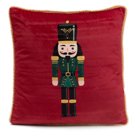 Vánoční OBOUSTRANNÝ polštář | NUTCRACKER | sametový s louskáčkem | 45x45 cm | XM22 827841 Varian HOMLA