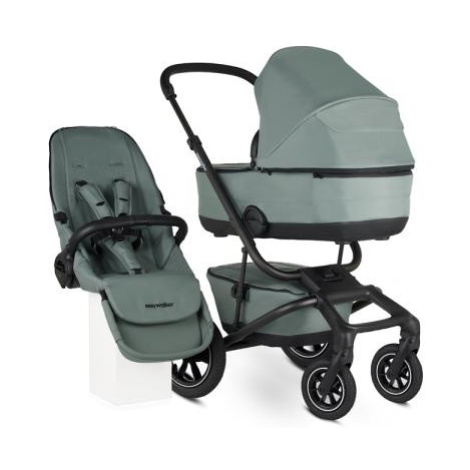 EASYWALKER Kombinovaný kočárek Jimmey Thyme Green XXL AIR + RWS + Jackey XL Shadow Black