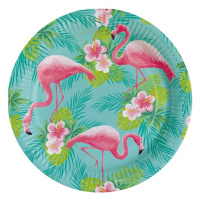 Flamingo Paradise - Talíře papírové 23cm 8ks