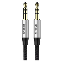 Kabel Baseus Yiven Audio Cable Cable 3.5 male Audio M30 1.5M Silver+ Black (6953156257207)