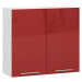 Ak furniture Závěsná kuchyňská skříňka Olivie W 80 cm bílo-červená