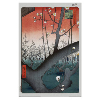 Plakát, Obraz - Hiroshige - Plum Orchard near Kameido Shrine, (61 x 91.5 cm)