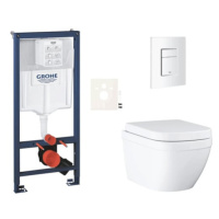 Závěsný wc set do lehkých stěn / předstěnová montáž Grohe Euro Ceramic SIKOGRSEUSCSH0