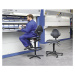 meychair Pracovní otočná židle pro velká zatížení, zatížitelná až 160 kg, s kolečky, rozsah přes