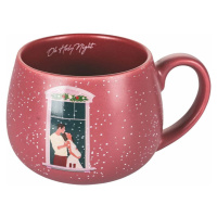 Růžový vánoční porcelánový hrnek 400 ml Pink Xmas - VDE Tivoli 1996