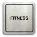 Accept Piktogram "fitness" (80 × 80 mm) (stříbrná tabulka - černý tisk)