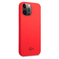 Lacoste Liquid Silicone Glossy Printing Logo Kryt pro iPhone 13 Pro Max Red