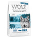 Wolf of Wilderness granule, 1 kg - 10 % sleva - Adult „Blue River“ – kuře z volného chovu a loso