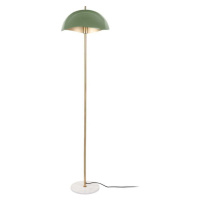 Stojací lampa s kovovým stínidlem v zelené a zlaté barvě (výška 154 cm) Waved – Leitmotiv