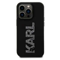 Zadní kryt Karl Lagerfeld 3D Rubber Glitter Logo Karl pro Apple iPhone 15 Pro Max, černá