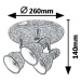 Rabalux bodové svítidlo Thelma E14 3x MAX 40W anticky stříbrná 5388