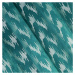 Dekorační vzorovaný velvet závěs s kroužky CHILLI mořská modrá/stříbrná, 140x250 cm, (cena za 1 